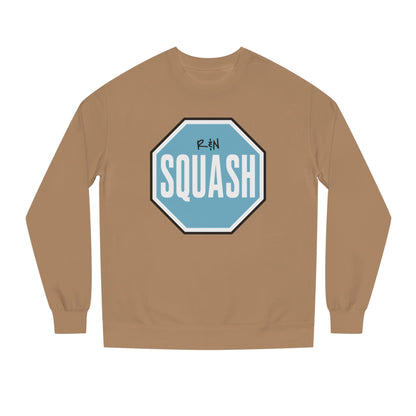 Sample.100% Cotton face, 8.5 oz/SQ yd  Squash Octagon Crewneck Sweatshirt — Retro Blue Squash Logo