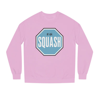 Sample.100% Cotton face, 8.5 oz/SQ yd  Squash Octagon Crewneck Sweatshirt — Retro Blue Squash Logo