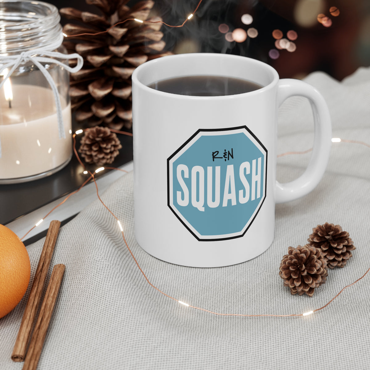 Ren Squash 11oz White Mug – Squash Player Coffee Cup