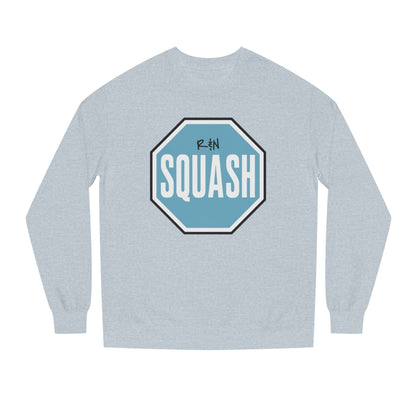 Sample.100% Cotton face, 8.5 oz/SQ yd  Squash Octagon Crewneck Sweatshirt — Retro Blue Squash Logo