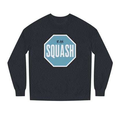 Sample.100% Cotton face, 8.5 oz/SQ yd  Squash Octagon Crewneck Sweatshirt — Retro Blue Squash Logo