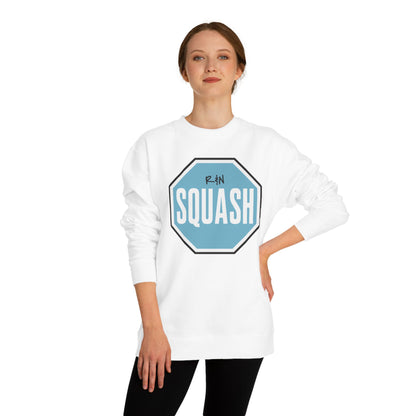 Sample.100% Cotton face, 8.5 oz/SQ yd  Squash Octagon Crewneck Sweatshirt — Retro Blue Squash Logo