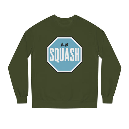 Sample.100% Cotton face, 8.5 oz/SQ yd  Squash Octagon Crewneck Sweatshirt — Retro Blue Squash Logo