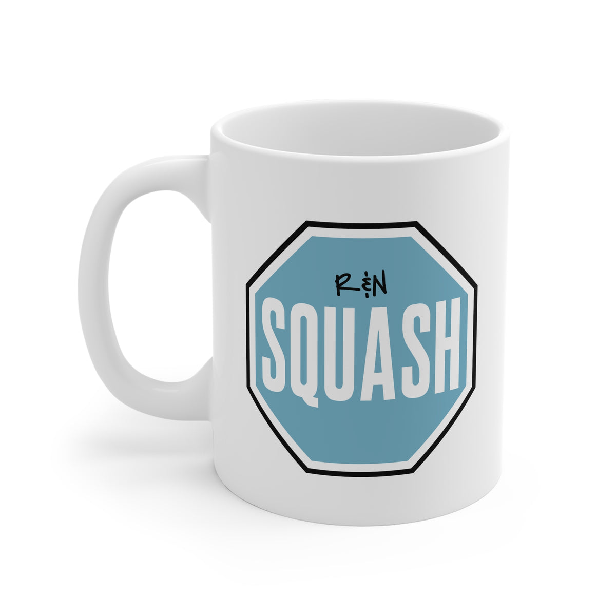 Ren Squash 11oz White Mug – Squash Player Coffee Cup