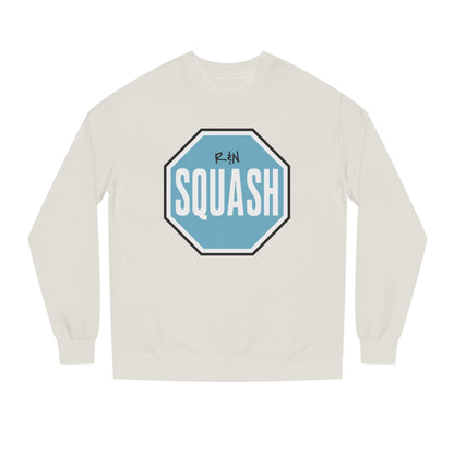 Sample.100% Cotton face, 8.5 oz/SQ yd  Squash Octagon Crewneck Sweatshirt — Retro Blue Squash Logo