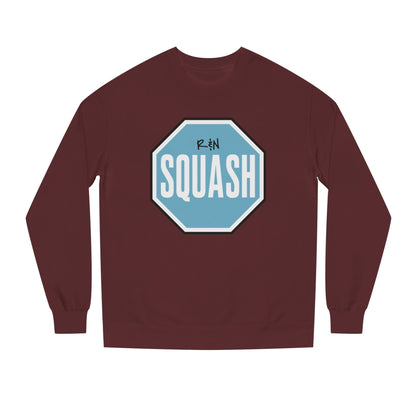 Sample.100% Cotton face, 8.5 oz/SQ yd  Squash Octagon Crewneck Sweatshirt — Retro Blue Squash Logo