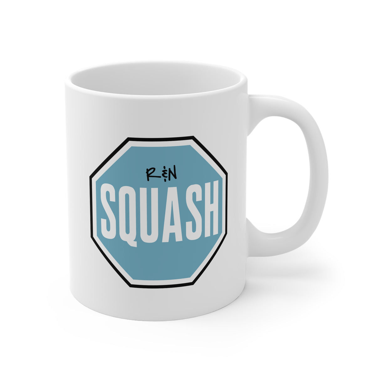 Ren Squash 11oz White Mug – Squash Player Coffee Cup