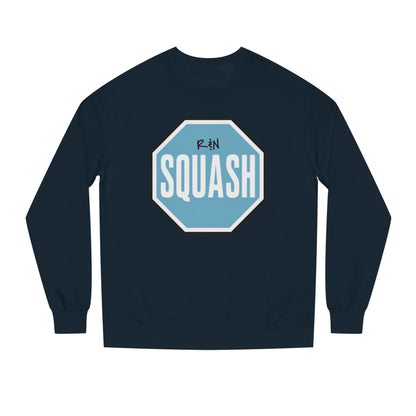 Sample.100% Cotton face, 8.5 oz/SQ yd  Squash Octagon Crewneck Sweatshirt — Retro Blue Squash Logo