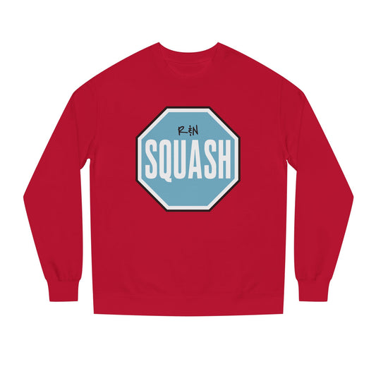 Sample.100% Cotton face, 8.5 oz/SQ yd  Squash Octagon Crewneck Sweatshirt — Retro Blue Squash Logo